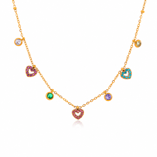 Collier Charms Cœurs Zara