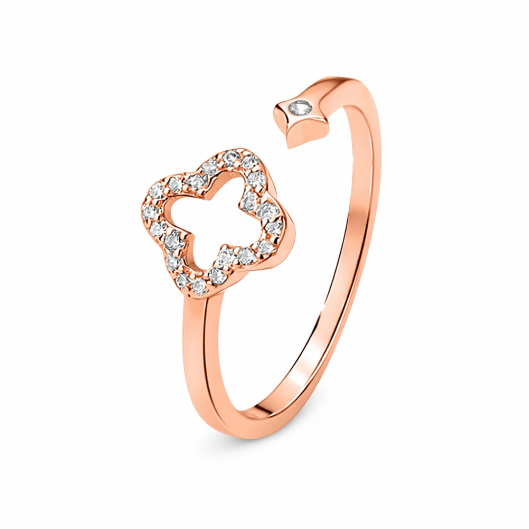 Bague Astra LUNARA en argent sterling 925 finition or rosé, bijou délicat et féminin