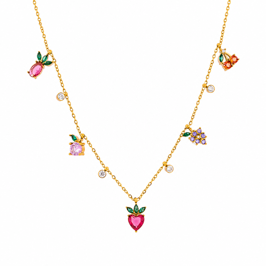 Collier Charms Fruits & Fleurs Jardin