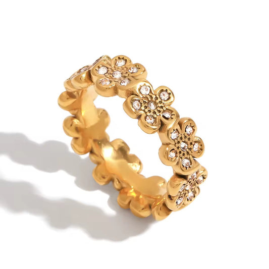 Bague Isabella – Bague Fleurs Dorées