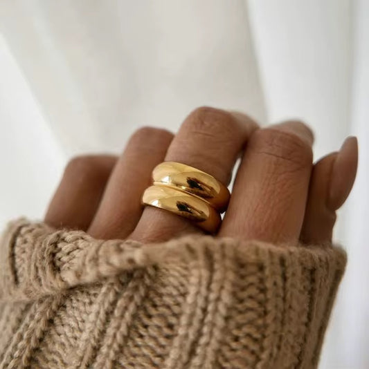 Bague Soléia – Anneau Bombé Minimaliste