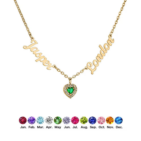 Collier Prénom Personnalisé – Pierre de Naissance | LUNARA