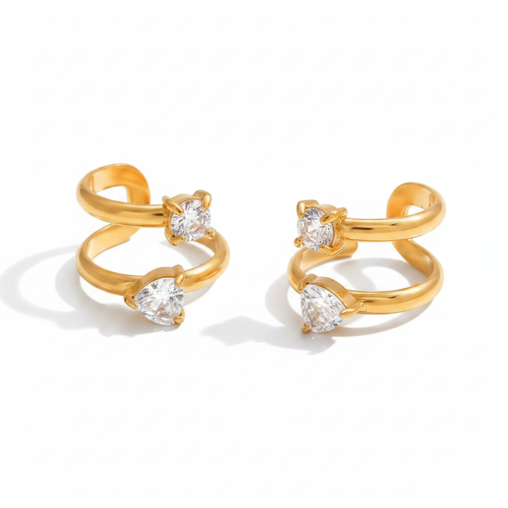 Boucles d'oreilles dorées sans texte