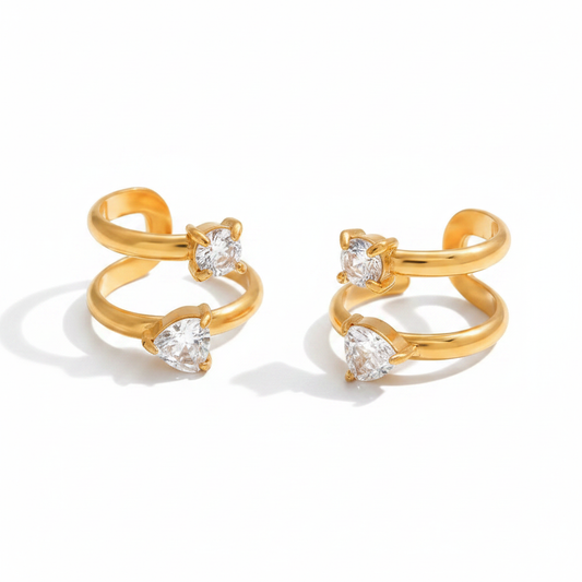 Boucles d'oreilles dorées sans texte
