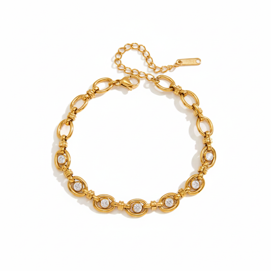 Bracelet Zircon Doré sans texte