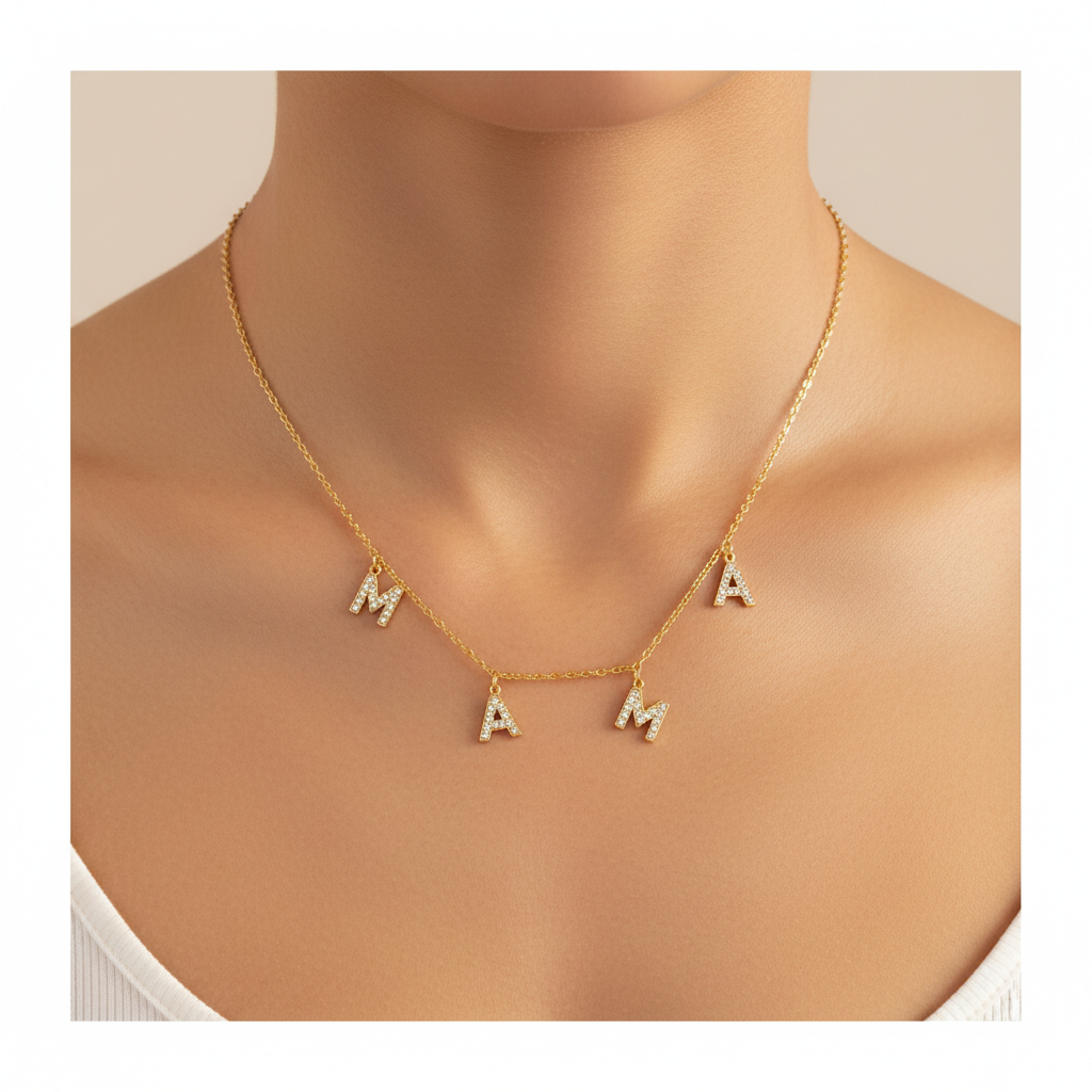Collier Mama Céleste porté photo nette